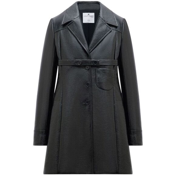 Black Short Vinyl Belt for Women - SS24 Collection - Picture 1 of 4